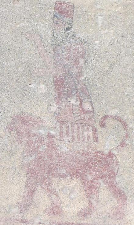 Бог Халди на льве. (8 век до н.э.) Ереван. Эребуни. Фото Лимарева В.Н. 